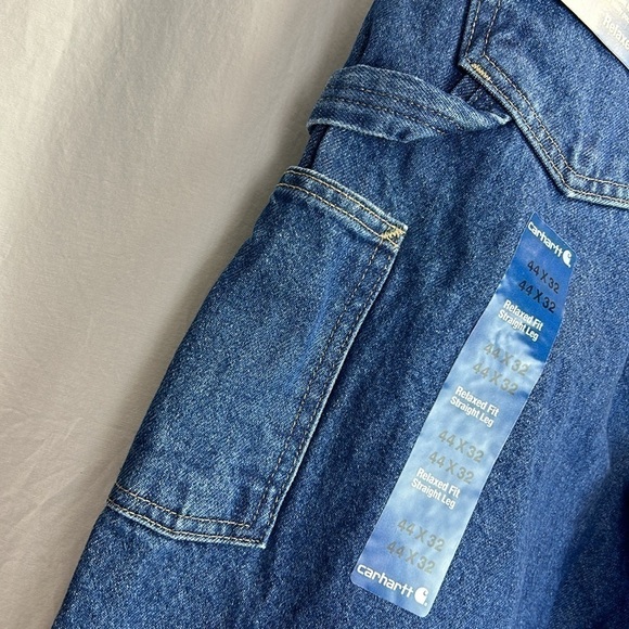 NWT Carhartt Relaxed Fit Men’s Carpenter Jeans Size 44x32 - Picture 9 of 9